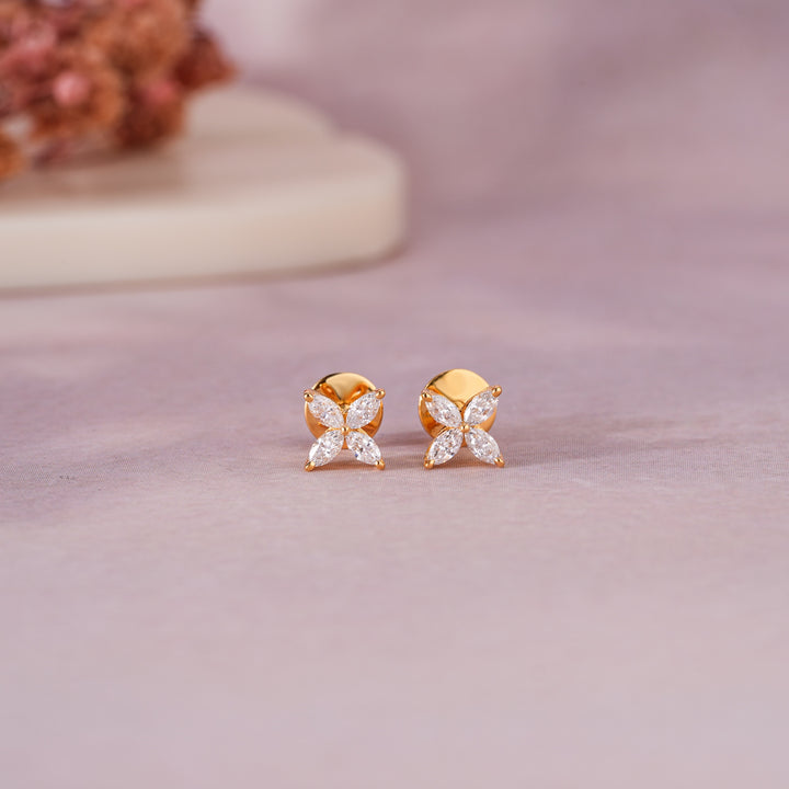 Marquise Clover Stud Earrings
