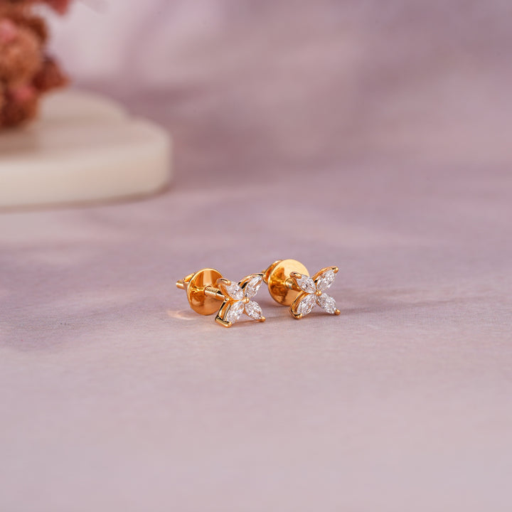 Marquise Clover Stud Earrings