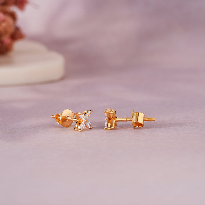 Marquise Clover Stud Earrings