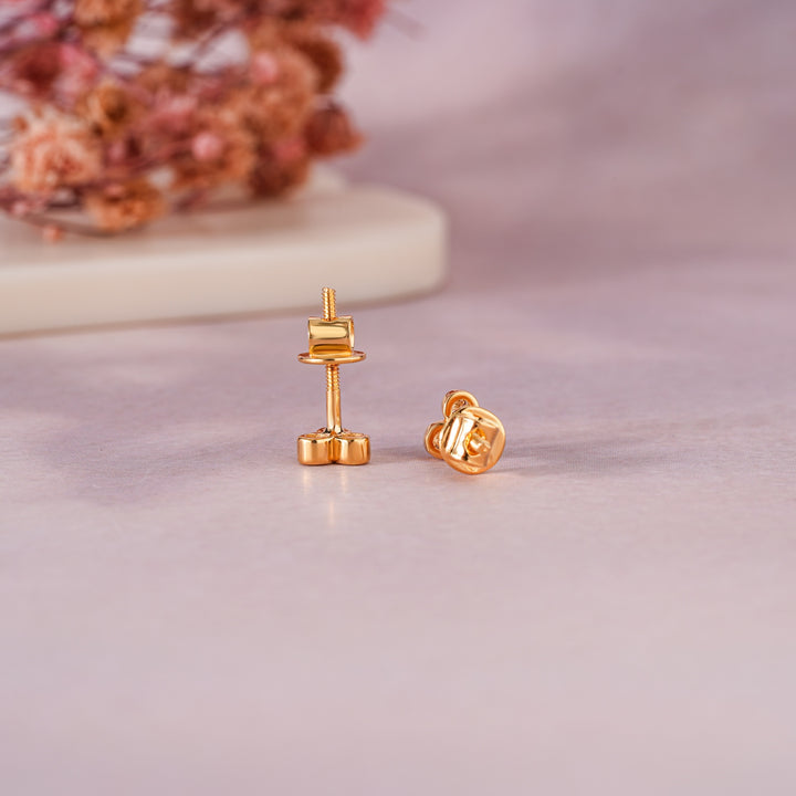 Trio Bezel Stud Earrings