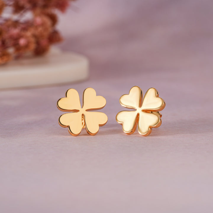 Four-Leaf Clover Stud Earrings