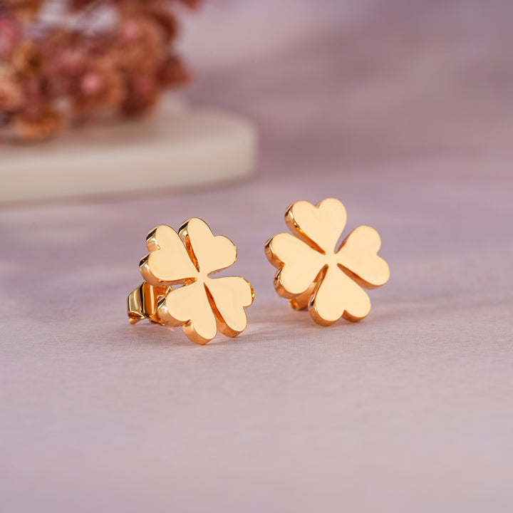 Four-Leaf Clover Stud Earrings