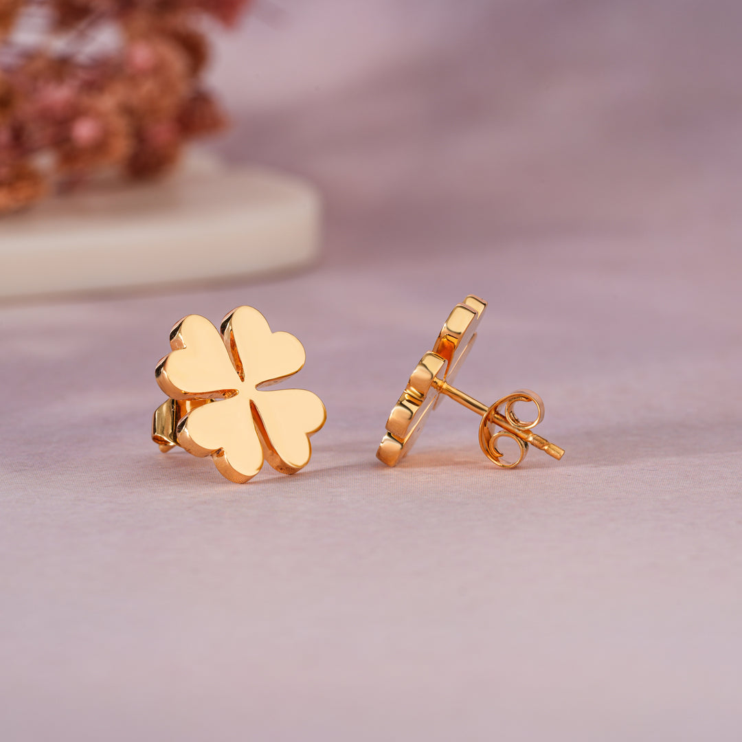 Four-Leaf Clover Stud Earrings