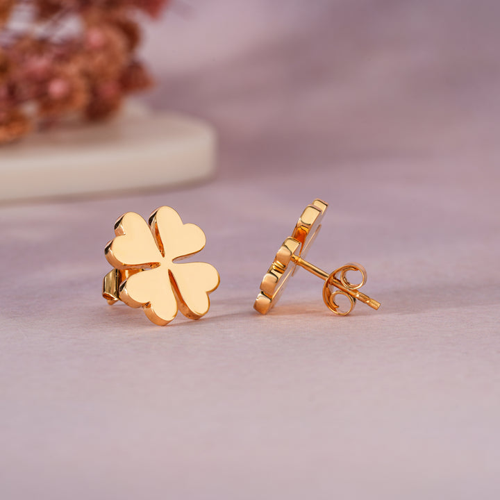 Four-Leaf Clover Stud Earrings