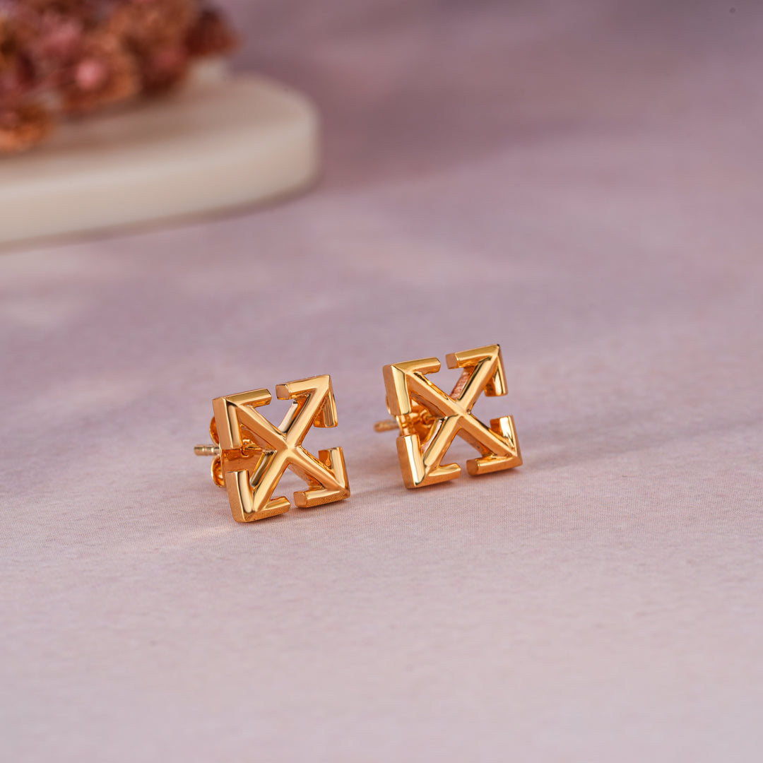 Crossed Arrow Stud Earrings