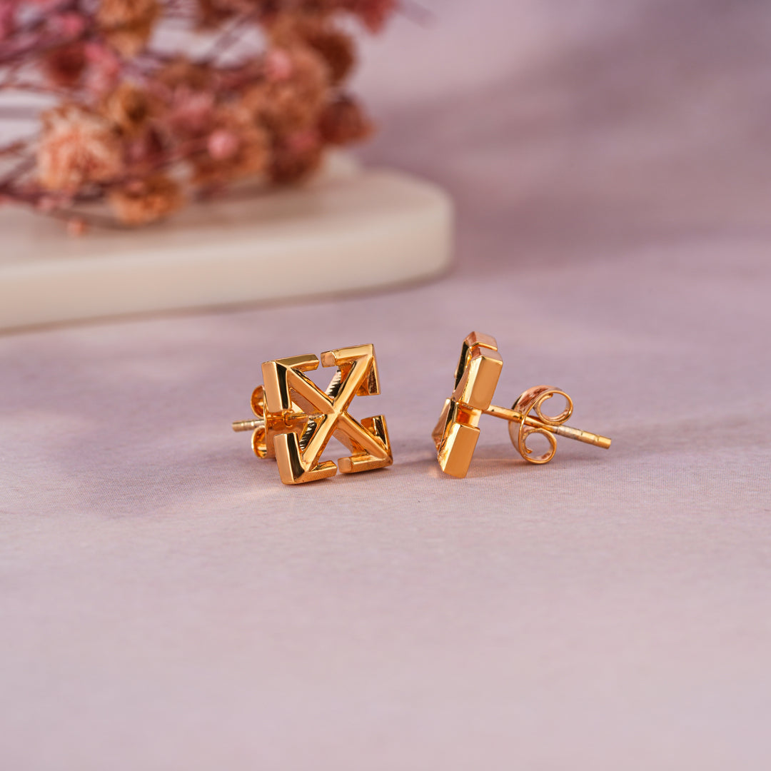 Crossed Arrow Stud Earrings