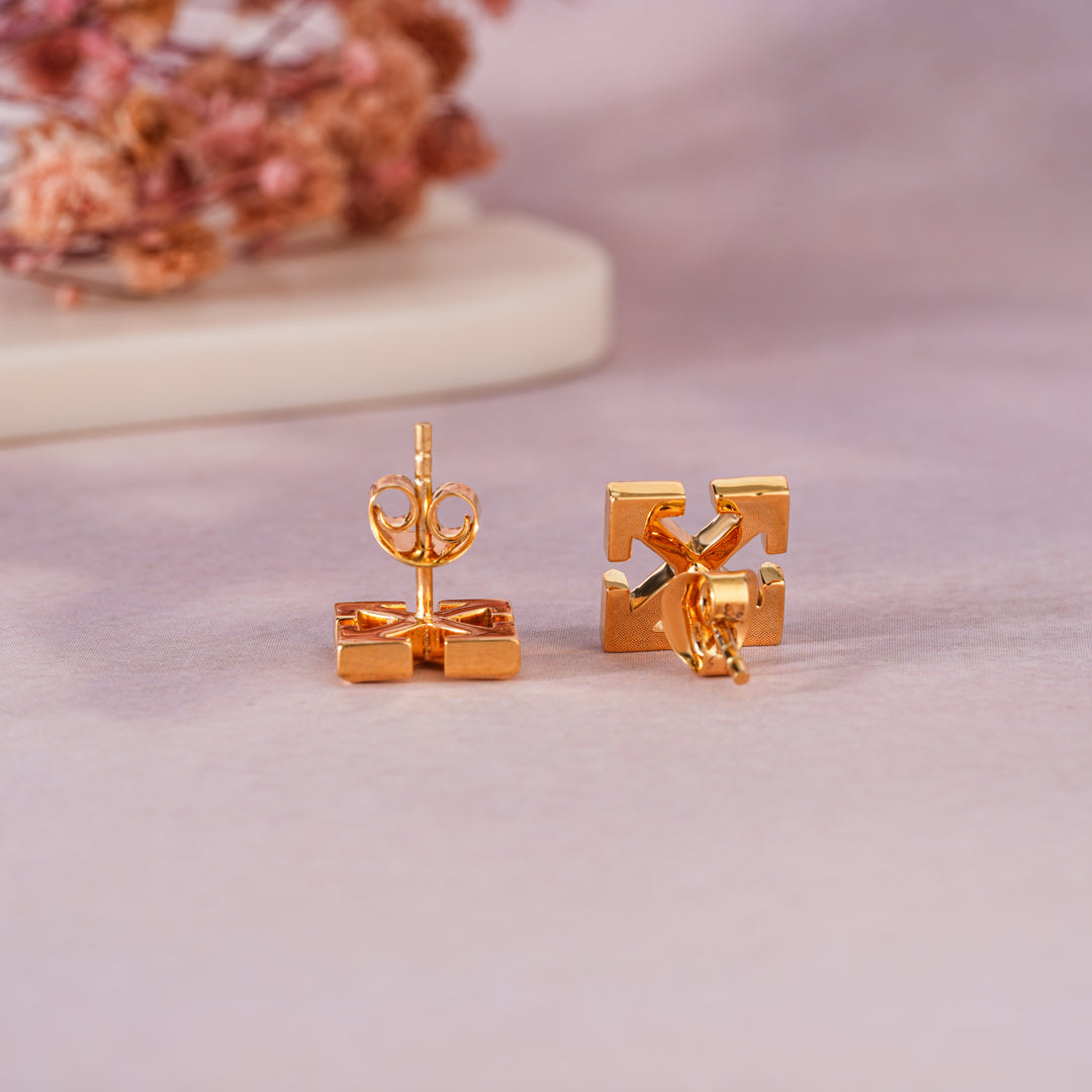 Crossed Arrow Stud Earrings