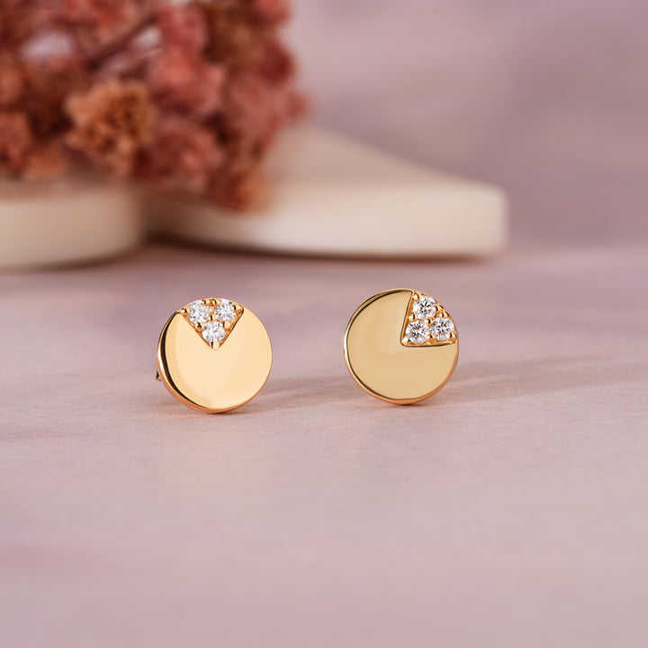 Wedge Disc Earrings
