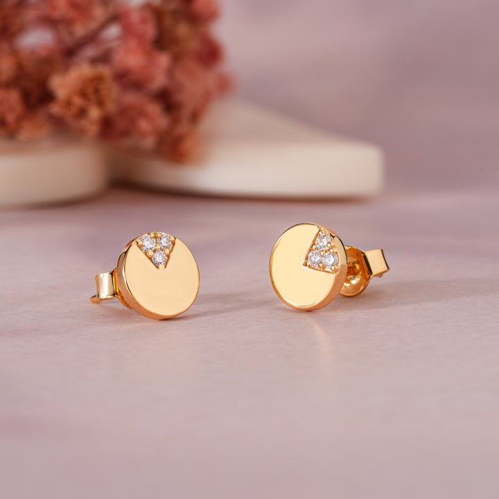 Wedge Disc Earrings