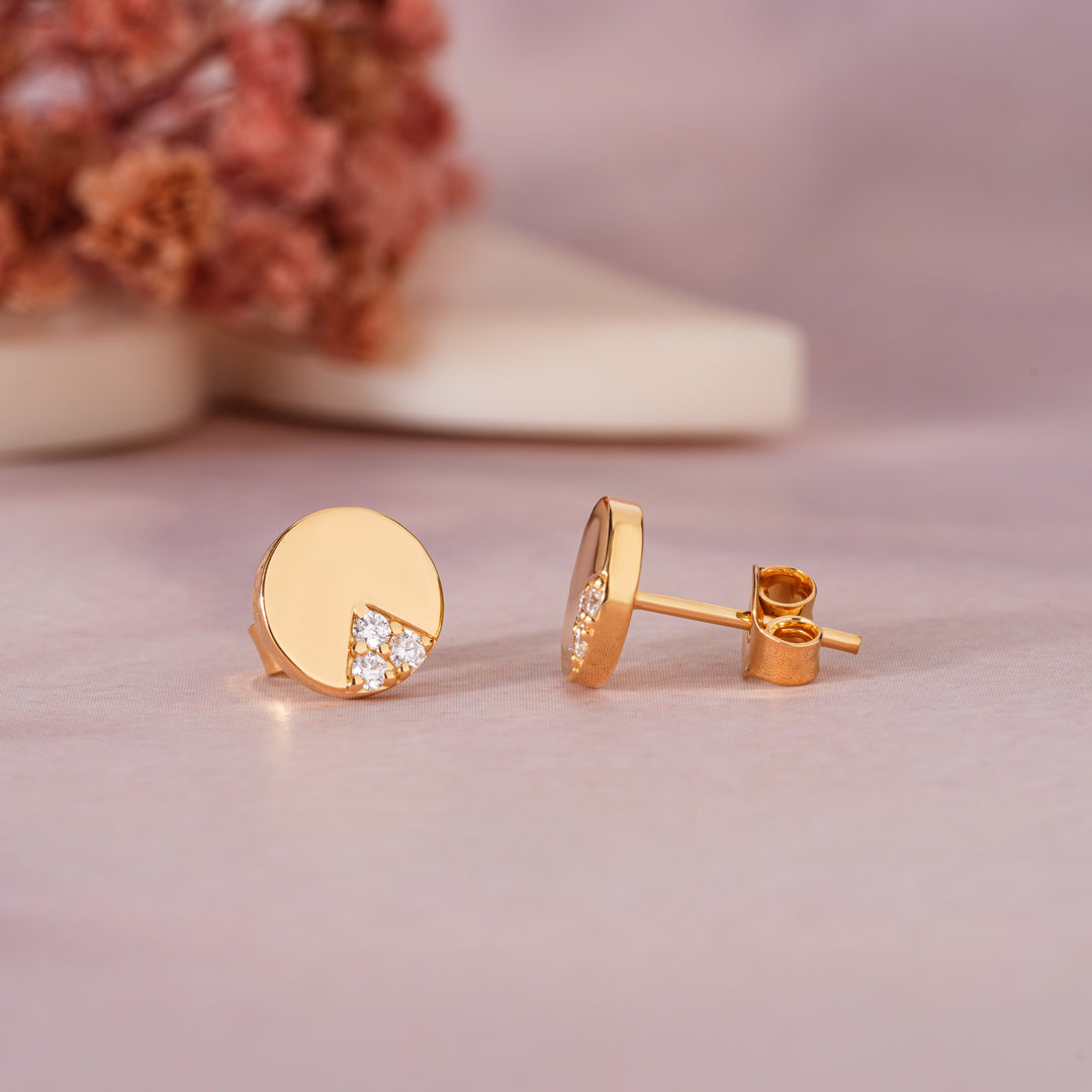Wedge Disc Earrings