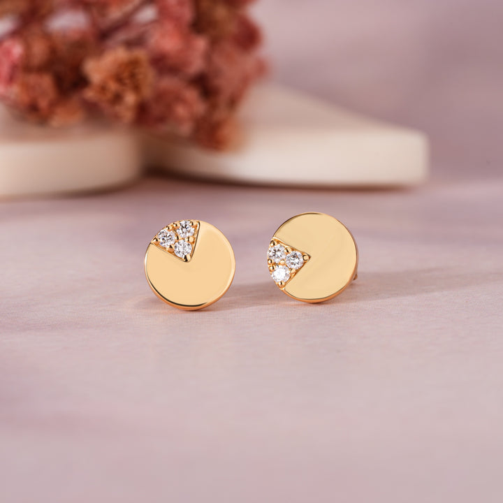 Wedge Disc Earrings