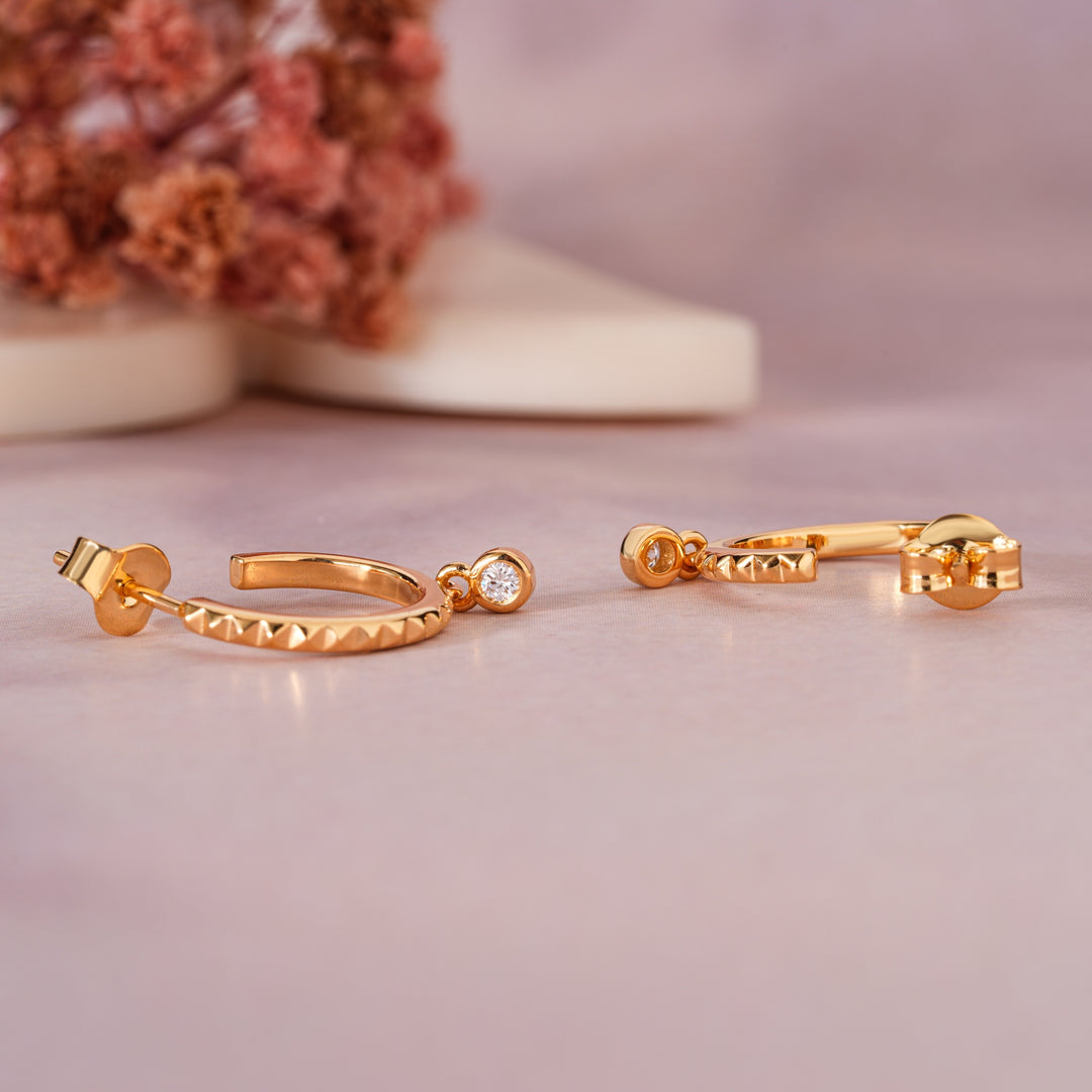 Ridge Hoop Earrings