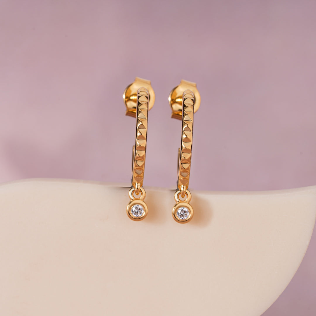 Ridge Hoop Earrings