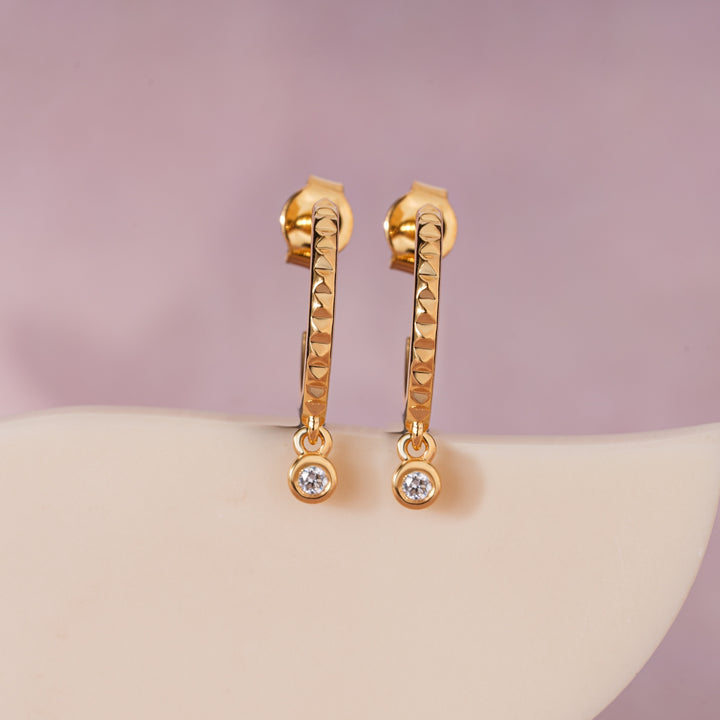 Ridge Hoop Earrings