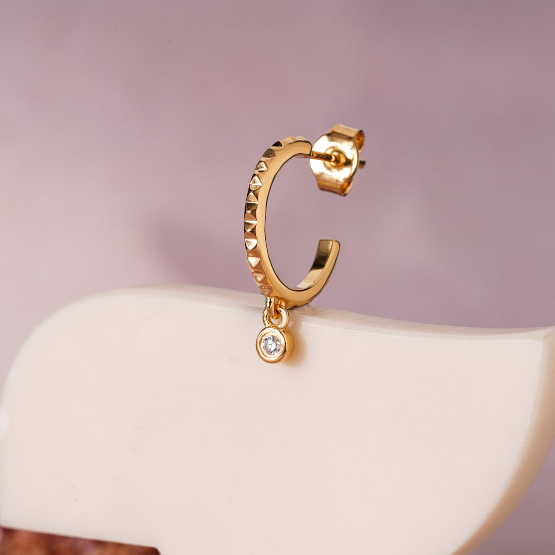 Ridge Hoop Earrings