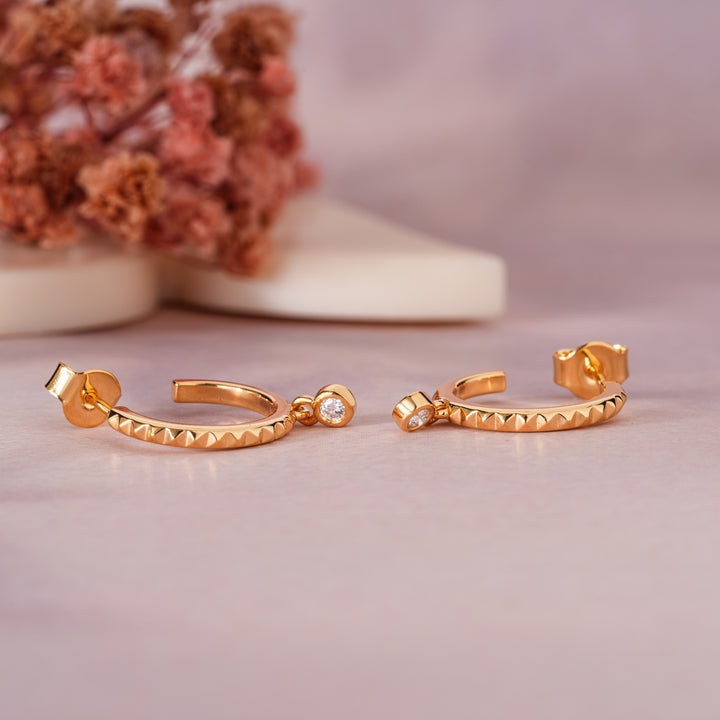 Ridge Hoop Earrings