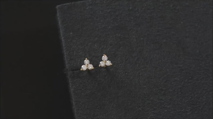 Tri-Stone Stud Earrings