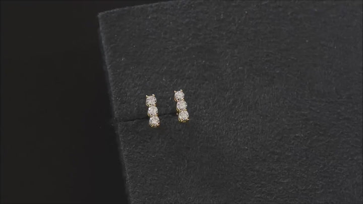 Diamond Bar Stud Earrings